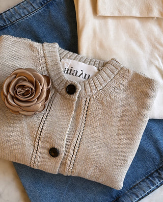 Pico Copenhagen - Small Satin Rose Claw - Latte