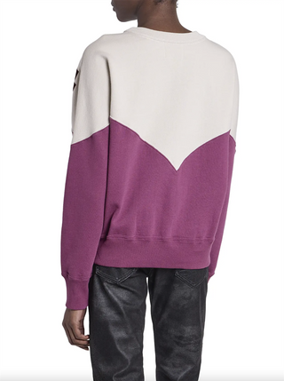 ISABEL MARANT ÈTOILE - Houston Sweatshirt - Ecru/Raspberry