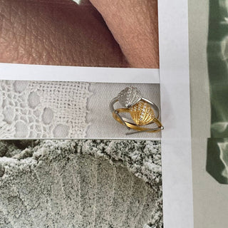 STINE A - Vintage Shell Ring - Silver