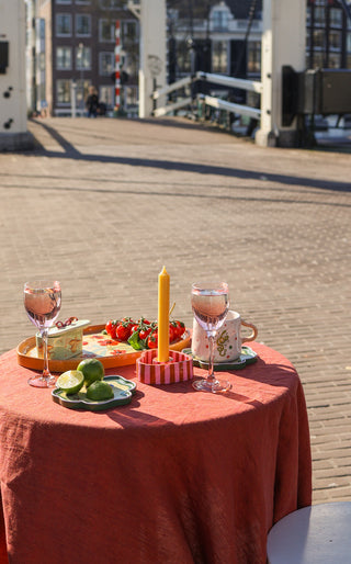 All The Luck in the World - Candleholder Striped Heart