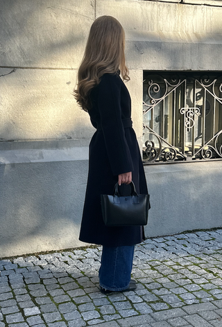 THE CURATED - The Tailored Coat - Dark Navy