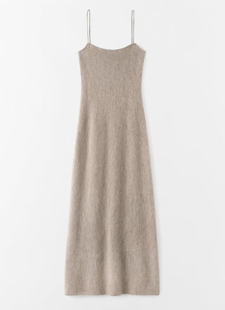 ALMADA LABEL - Fiona Brushed Cashmere Dress - Nougat
