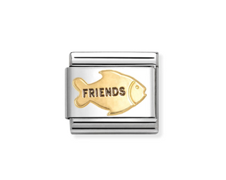 Nomination - Link CLASSIC SYMBOLS enamel and 18k gold FRIENDS FISH