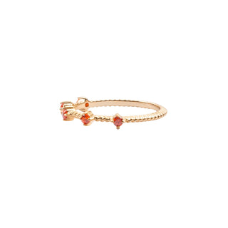 All The Luck in the World - Cherie Goldplated Ring Twisted Dots - Orange