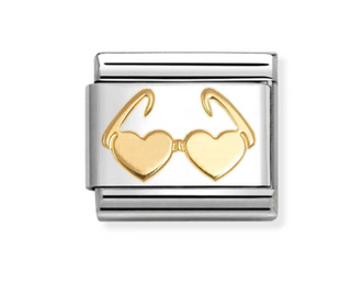 Nomination - Link SYMBOLS 18k gold HEART GLASSES