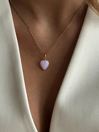 Pico Copenhagen - French Grande Heart Pendant - Boysenberry