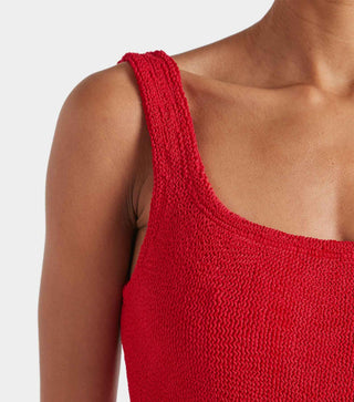 Hunza G - Square Neck Swim - Red