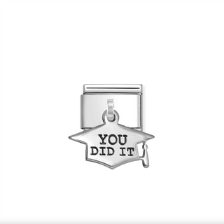 Nomination - Link Engraved Pendant 925 Sterling Silver YOU DID IT GRADUATION HAT