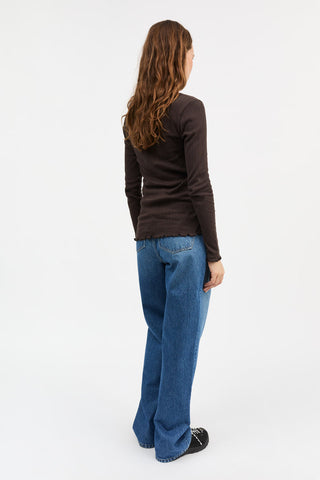 SKALL - Edie Blouse - Dark Brown