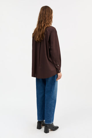 SKALL - Edgar shirt - Dark Brown