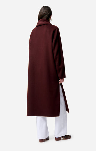 VANESSA BRUNO - Valeran Coat - Lie De Vin/Bordeaux