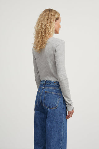 SKALL - Edie Blouse - Grey Melange