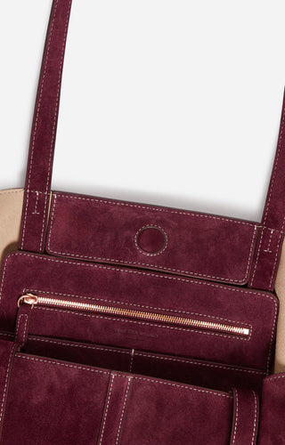 VANESSA BRUNO - Large Daily Tote Bag - Prune