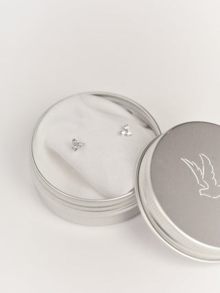 Englund1917 - Clover Studs - Silver