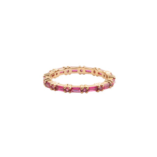All The Luck in the World - Cherie Goldplated Ring Bar - Pink