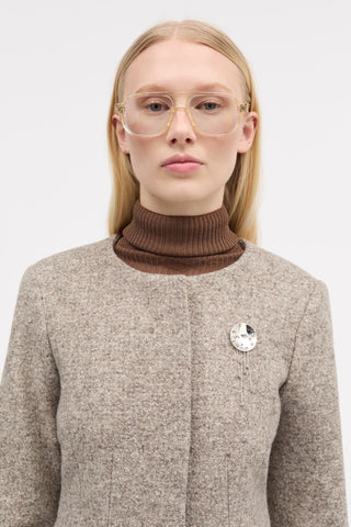 MKDT STUDIO - Julienne Wool Jacket - Mink Melange