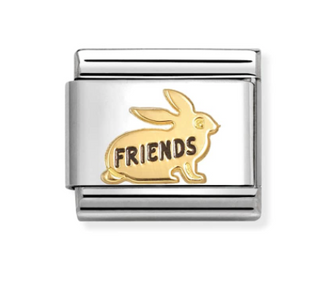 Nomination - Link SYMBOLS enamel and 18k gold FRIENDS RABBIT