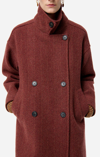VANESSA BRUNO - Flo Coat - Cerise/Multico