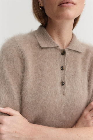 ALMADA LABEL - Maika Collar T-Shirt - Nougat