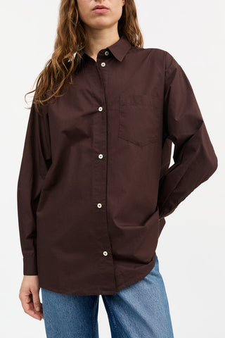 SKALL - Edgar shirt - Dark Brown