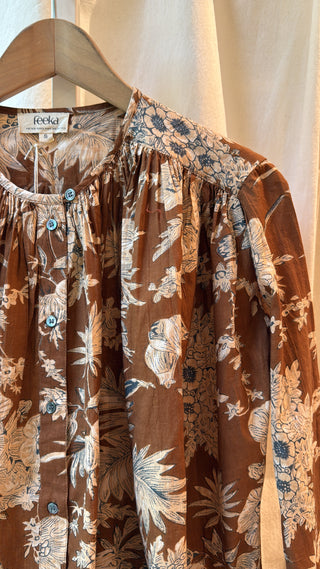 Feeka - Veda Blouse - Blockprint Vison