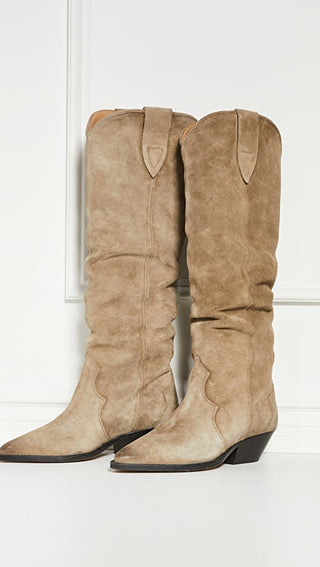 ISABEL MARANT ÈTOILE - DENVEE HIGH BOOTS - TAUPE
