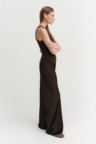 ALMADA LABEL - Bias Satin Pants - Chocolate