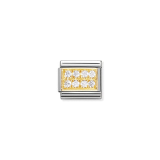 Nomination - Link PAVE 18k gold White CZ