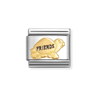 Nomination - Link CLASSIC SYMBOLS enamel and 18k gold FRIENDS TURTLE