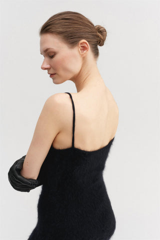 ALMADA LABEL - Fiona Brushed Cashmere Dress - Black