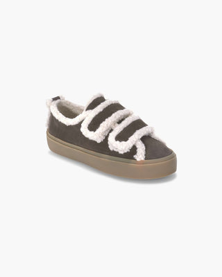 INUIKII - Shearling Low Velcro - Dark Brown