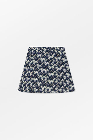 SKALL - Paula Skirt - Navy/Beige