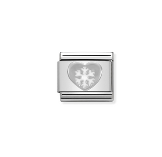 Nomination - Link SYMBOLS in  925 sterling silver Heart with Snowflake