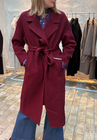 THE CURATED - The London Coat - Burgundy