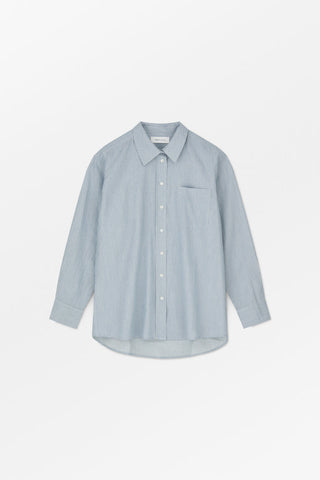 SKALL - Nico Shirt - Tiny Blue Stripe
