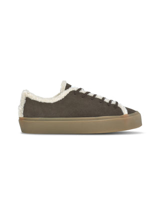 INUIKII - Shearling Low Velcro - Dark Brown