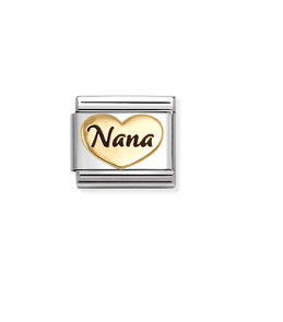 Nomination - Link SYMBOLS enamel and 18k gold NANA HEART