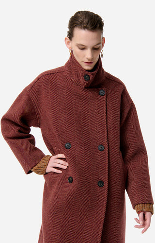 VANESSA BRUNO - Flo Coat - Cerise/Multico