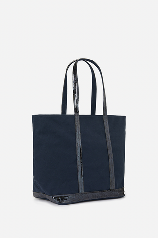 VANESSA BRUNO - Linen Cabas Tote L - Pyrite