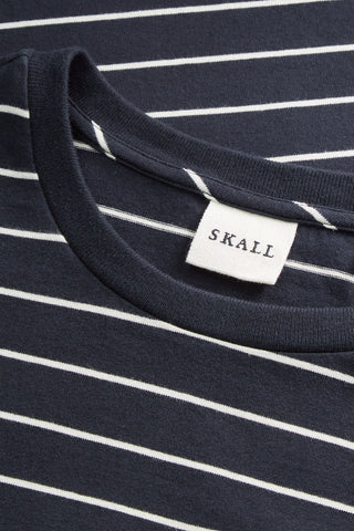 SKALL - Loui Regular Tee - Navy/White Stripe