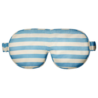 THE BEAUTY SLEEPER - Silk Sleep Mask - Pisces Blue & Ivory Stripe