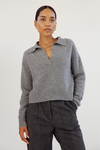 ALMADA LABEL - Kaia Collar Sweater - Grey