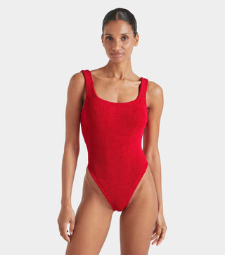 Hunza G - Square Neck Swim - Red