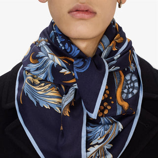 INOUI - Square Rococo 100 - Bleu Marine