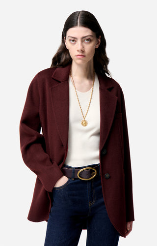 VANESSA BRUNO - Marc Jacket - Lie De Vin/Bordeaux