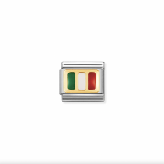 Nomination - Link Flag Enamel & 18K Gold ITALY