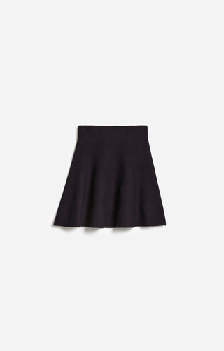 VANESSA BRUNO - Fadette Skirt - Noir/Lie Dee Vin