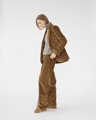 AF Agger - Corduroy Straight Blazer - Cognac
