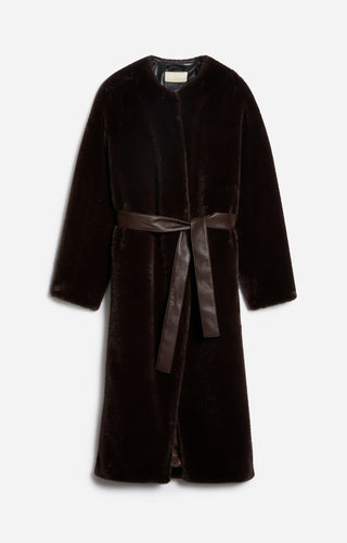 VANESSA BRUNO - Fluffy Coat - Brown