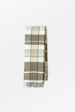 SKALL - Nelle Scarf - Brown/Ecru Check